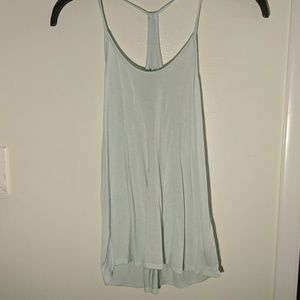 Light baby blue t-back tank top